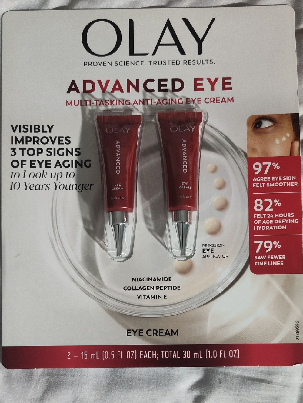 OLAY Advanced Eye Cream Duo - Red and Silver Precision Tubes